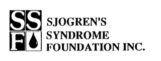 SSF SJOGREN'S SYNDROME FOUNDATION INC. logo
