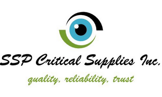 SSP CRITICAL SUPPLIES INC. QUALITY. RELIABILITY. TRUST logo