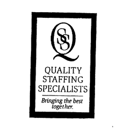 SSQ QUALITY STAFFING SPECIALISTS BRINGING THE BEST TOGETHER. logo