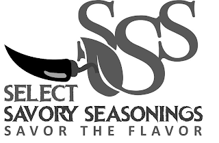 SSS SELECT SAVORY SEASONINGS SAVOR THE FLAVOR logo