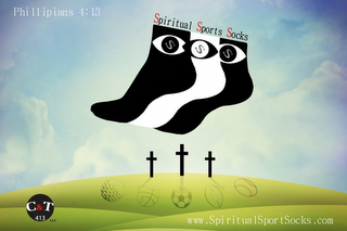 SSS SPIRITUAL SPORTS SOCKS PHILLIPIANS 4:13 WWW.SPIRITUALSPORTSOCKS.COM C&T 413 LLC logo