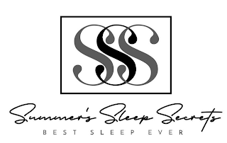 SSS SUMMER'S SLEEP SECRETS BEST SLEEP EVER logo