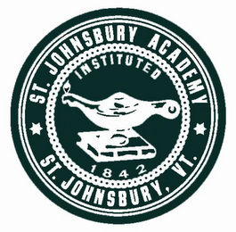 ST. JOHNSBURY ACADEMY ST. JOHNBURY, VT. INSTITUTED 1842 logo