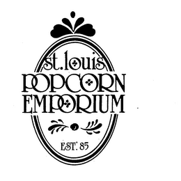 ST. LOUIS POPCORN EMPORIUM EST.' 85 logo