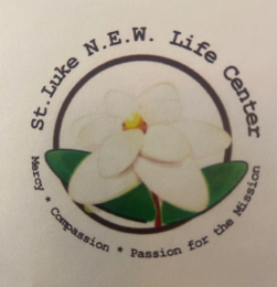 ST. LUKE N.E.W. LIFE CENTER MERCY COMPASSION PASSION FOR THE MISSION logo