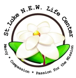 ST. LUKE N.E.W. LIFE CENTER MERCY* COMPASSION* PASSION FOR THE MISSION logo