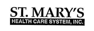 ST. MARY'S HEALTH CARE SYSTEM, INC. logo