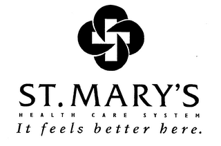 ST. MARY'S HEALTH CARE SYSTEM IT FEELS BETTER HERE. logo