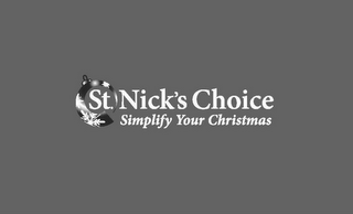 ST. NICK'S CHOICE SIMPLIFY YOUR CHRISTMAS logo