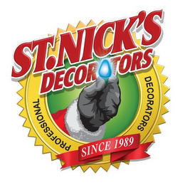 ST. NICK'S DECORATORS PROFESSIONAL DECORATORS SINCE 1989 logo