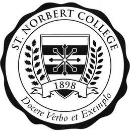 ST. NORBERT COLLEGE 1898 DOCERE VERBO ET EXEMPLO logo