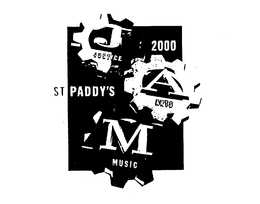 ST. PADDY'S J. A. M. JUSTICE ARTS MUSIC 2000 logo