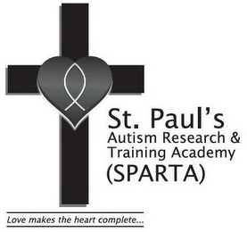 ST. PAUL'S AUTISM RESEARCH & TRAINING ACADEMY (SPARTA) LOVE MAKES THE HEART COMPLETE... logo