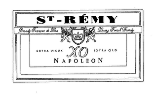 ST- REMY BRANDY FRANCAIS DE LUXE, LUXURY FRENCH BRANDY EXTRA VIEUX, XO, EXTRA OLD EXTRA VIEUX EXTRA OLD NAPOLEON logo