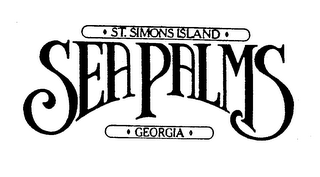 ST. SIMONS ISLAND SEA PALMS GEORGIA logo