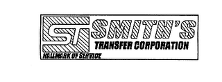 ST SMITH'S TRANSFER CORPORATION HALLMARK OF SERVICE logo