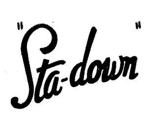 "STA-DOWN" logo