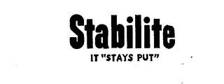 STABILITE IT "STAYS PUT" logo