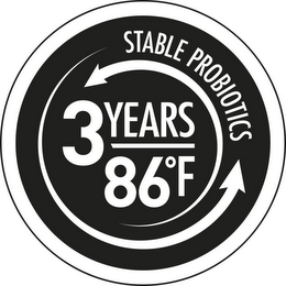 STABLE PROBIOTICS 3 YEARS 86ºF logo