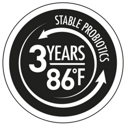 STABLE PROBIOTICS 3 YEARS 86ºF logo