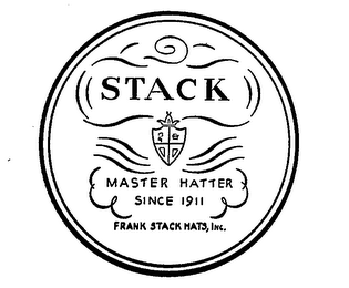 STACK MASTER HATTER SINCE 1911 FRANK STACK HATS, INC. logo