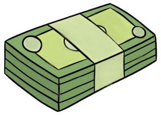 STACK OF MONEY FOR BANDS CLOTHING LINE logo