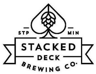 STACKED DECK STP MIN BREWING CO. logo