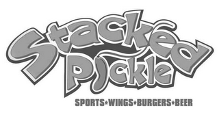 STACKED PICKLE SPORTS * WINGS * BURGERS * BEER logo