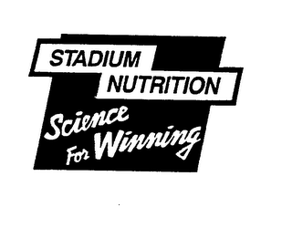STADIUM NUTRITION SCIENCE FOR WINNING logo