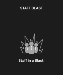 STAFF BLAST STAFF IN A BLAST! logo