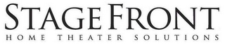 STAGE FRONT HOME THEATER SOLUTIONS logo