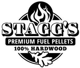 STAGG'S PREMIUM FUEL PELLETS 100% HARDWOOD logo