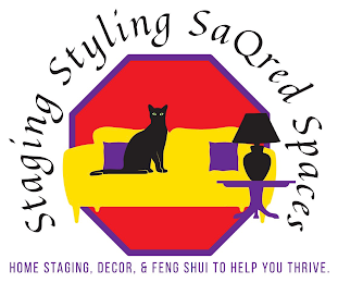STAGING STYLING SAQRED SPACES HOME STAGING, DECOR, & FENG SHUI TO HELP YOU THRIVE. logo