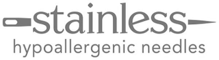 STAINLESS HYPOALLERGENIC NEEDLES logo