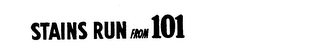 STAINS RUN FROM 101 logo