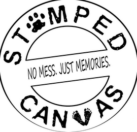 STAMPED CANVAS NO MESS. JUST MEMORIES. logo