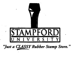 STAMPFORD UNIVERSITY "JUST A CLASSY RUBBER STAMP STORE." logo