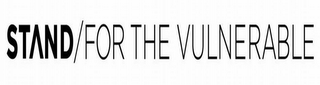 STAND FOR THE VULNERABLE logo
