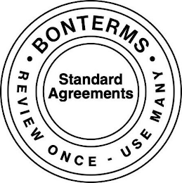 STANDARD AGREEMENTS · BONTERMS · REVIEW ONCE - USE MANY logo