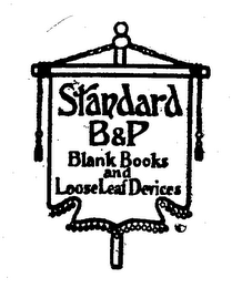 STANDARD B & P BLANK BOOKS AND LOOSE LEAF DEVICES logo