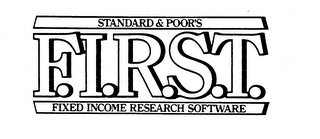 STANDARD & POOR'S F.I.R.S.T. FIXED INCOME RESEARCH SOFTWARE logo