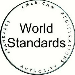 STANDARDS AMERICAN REGISTRATIONS AUTHORITY WORLD STANDARDS logo