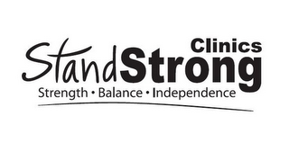 STANDSTRONG CLINICS STRENGTH · BALANCE · INDEPENDENCE logo