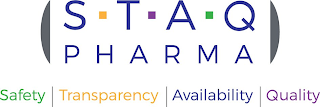 (STAQ PHARMA) SAFETY | TRANSPARENCY | AVAILABILITY | QUALITY logo