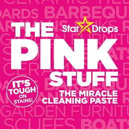 STAR DROPS THE PINK STUFF THE MIRACLE CLEANING PASTE IT'S TOUGH ON STAINS! logo