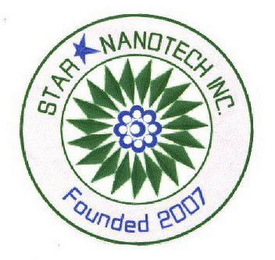 STAR NANOTECH INC. FOUNDED 2007 logo