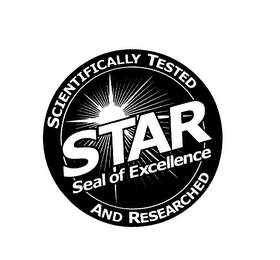 STAR SEAL OF EXCELLENCE SCIENTIFICALLY TESTED AND RESEARCHED logo