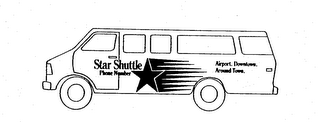 STAR SHUTTLE PHONE NUMBER AIRPORT. DOWNTOWN. AROUND TOWN logo