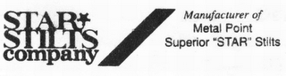 STAR STILTS COMPANY / MANUFACTURER OF METAL POINT SUPERIOR "STAR" STILTS logo