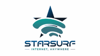 STARSURF INTERNET, ANYWHERE logo
